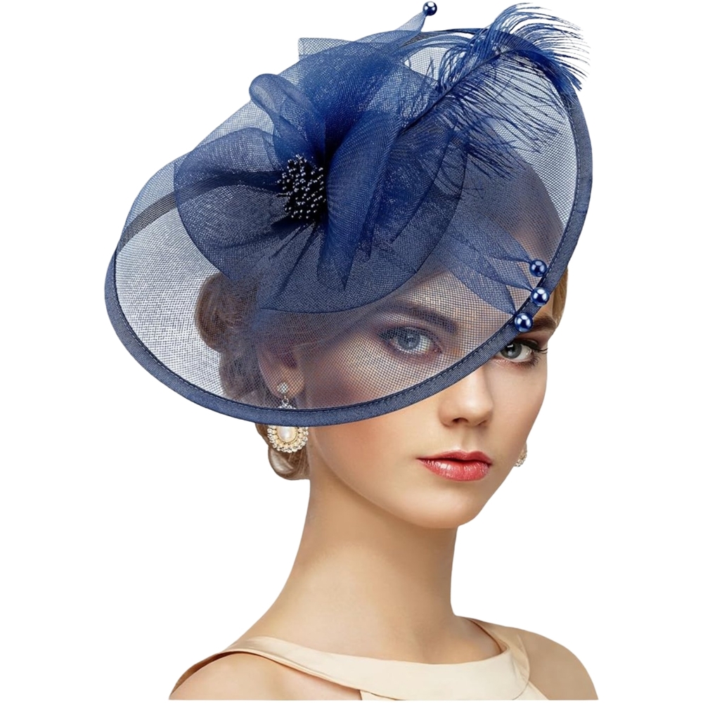 Amazon Navy Blue Fascinator Hat - Picture 2 of 5